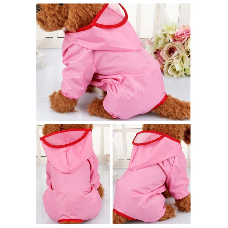 ペット服 犬 レインコート 犬レインコート 小型 中型犬 用 ペットレインコート 雨具 ドッグ ペット服 レインポンチョ カッパ 帽子付 レインウェア