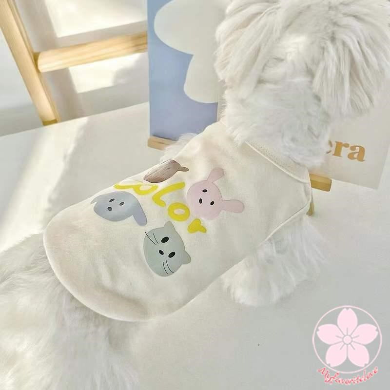 新作 トレンド ペット 服 安い犬 春 夏 秋 アニマル 柄 タンクトップ 可愛い かわいい 猫 ドッグウェア