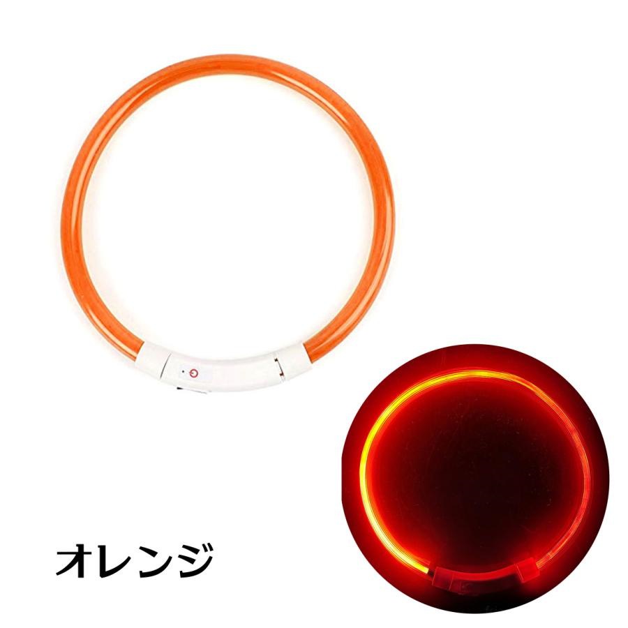 光る首輪 犬用 充電式 レインボー 小型犬 おしゃれ 新品 大人気 猫 犬 LEDライト ペット 中型犬