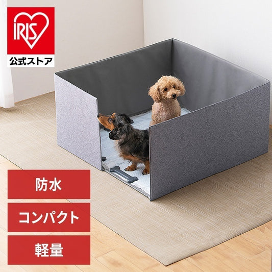 <a href="https://www.qoo10.jp/gmkt.inc/Search/brand.aspx?brandno=49458" target="_blank" class="title_brand" id="btn_brand" title="アイリスオーヤマ">アイリスオーヤマ</a>【公式】 ペットトイレサークル 幅約80cm サークル ペット トイレ 犬 トイレトレーニング 介護 シーツ ペットシーツ PTC-N8040 グレー メガ割