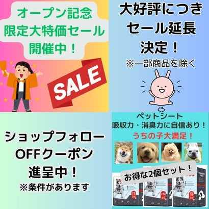 <a href="https://www.qoo10.jp/gmkt.inc/Search/brand.aspx?brandno=137542" target="_blank" class="title_brand" id="btn_brand" title="CozyCorner">CozyCorner</a>限定セール【お得な２個セット】ペットシーツ　組み合わせ自由　ウチの子大満足！吸水力・消臭力に自信あり！　衛生的　大容量　業務用　纏め買い　S・M・XL　レギュラー　ワイド　スーパーワイド