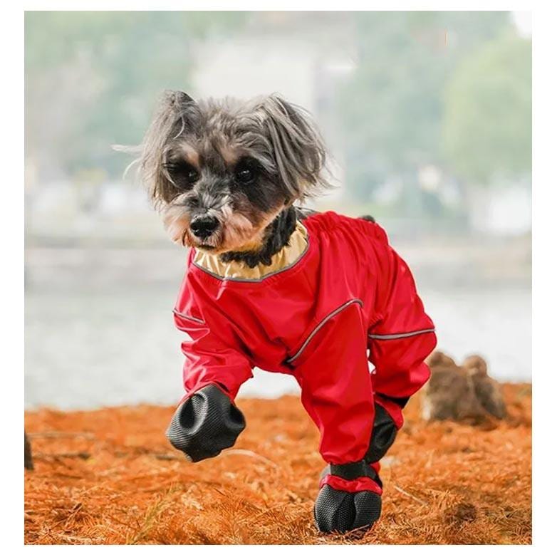 防水 犬 犬用レッグカバー サスペンダー付き防水犬用ブーツ レインコート 調節可能 脱げない 目玉商品 超人気 犬服 犬用レッグカバー 滑り止め レインパンツ