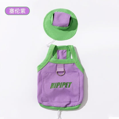 【新入荷】犬 洋服 犬服 春夏 リーシュベスト 小型犬 ペット服