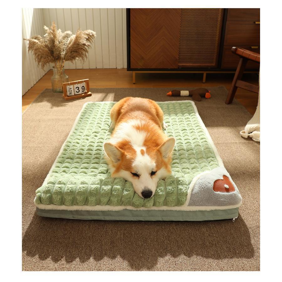 ペットベッド 犬ベッド 猫ベッド ペットマット 犬猫兼用 ふわふわ もふもふ ベッド ペット用品 暖かい 滑り止め 大型犬 小型犬