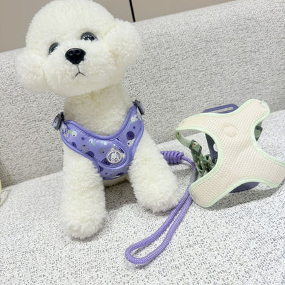 新型伸縮可能な通気性ペットの胸の牽引紐の小型犬は四季を通じて通用します