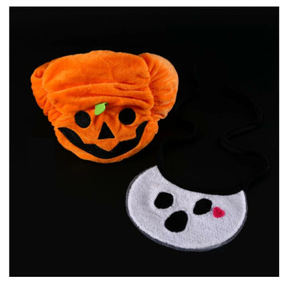 タイムセール 服 衣装 犬 帽子 ハロウィン かぼちゃ パンプキン ペット 着ぐるみ スタイ 被り物 かぼちゃ帽子 コスプレ もしろ ハロウィン 帽子 コスチューム 幽霊 犬 猫 ドッグウェア ペット