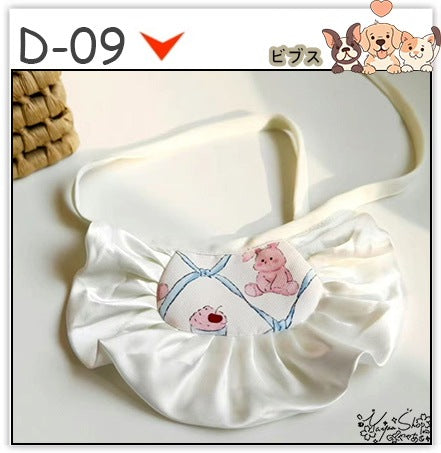 【3+1枚 / 5+2枚】超人気のインスタイルフラワービブ猫唾液タオル純粋な手作り犬用ビブペット織りネックスカーフ