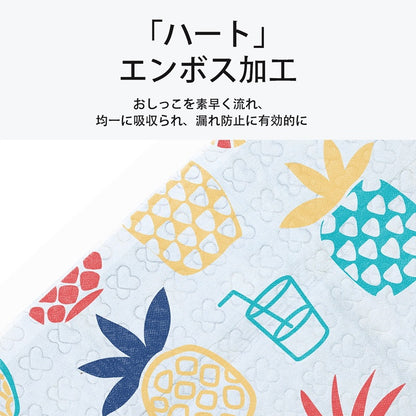 <a href="https://www.qoo10.jp/gmkt.inc/Search/brand.aspx?brandno=109151" target="_blank" class="title_brand" id="btn_brand" title="Honeycare">Honeycare</a>ペットシーツ パイナップル柄入り ペットシート厚型 サイズ選択可 レギュラー ワイド スーパーワイド かわいいな柄付き