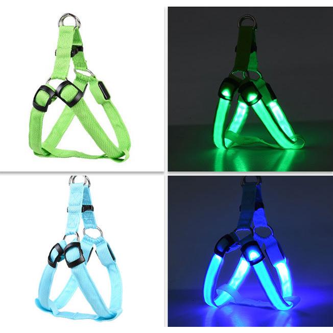 散歩 LED 夜間安全散歩 胴輪 犬用ハーネス ハーネス 犬 ライト 光るハーネス 光る胴輪 中型犬 小型犬 光る