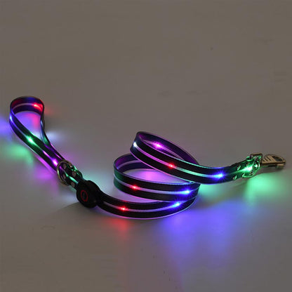犬 リード 光る LED光るリード 犬光るリード USB充電式 ペット用リード 長さ120cm 夜間散歩 柔らかい 無臭 夜散歩ライト 軽量 安全対策 視認性 子犬 小型犬 中型犬 大型犬 おしゃれ