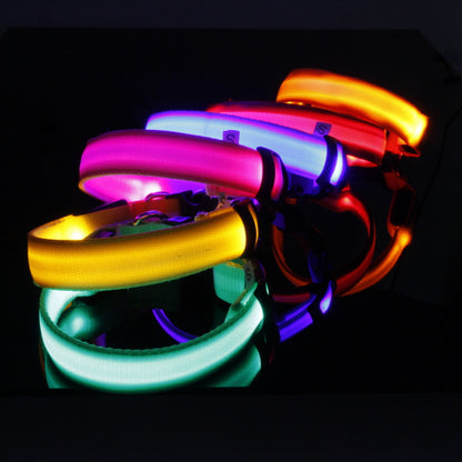 犬 首輪 光る LED キラキラ 光るバンド S/M/L 首バンド 夜間 散歩 夜 ペット リード ジョギング ウォーキング きらきらバンド 安全ライト 防止 点滅 ライト ins