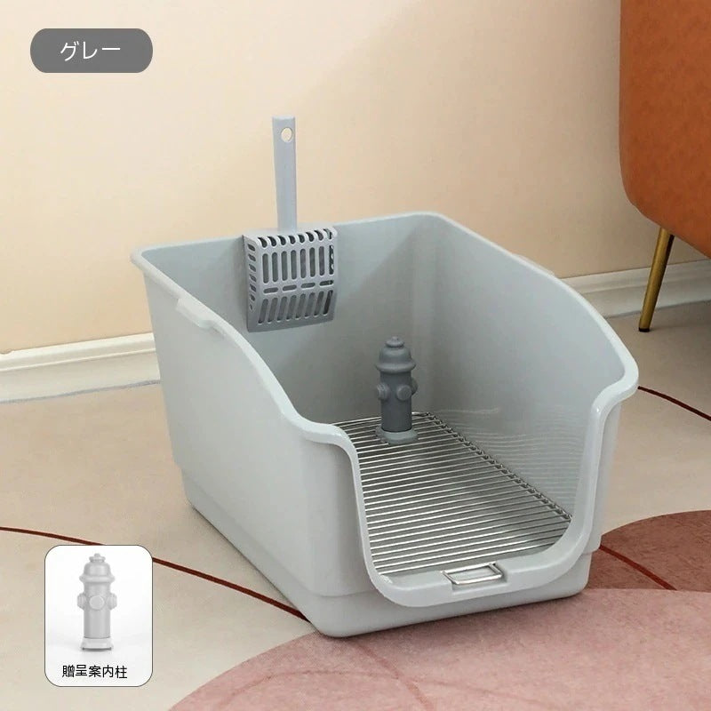 壁付き犬トイレ便器ステンレス防糞犬砂盆の中の小型犬と高犬トイレのペット用品
