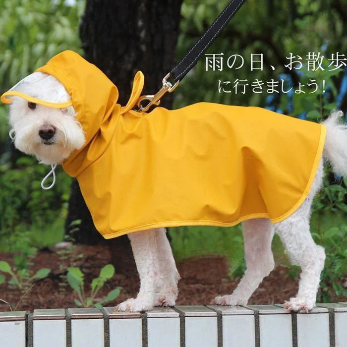 ペット用 レインコート ポンチョ 犬用合羽 カッパ 防水 防塵 梅雨対策 雨の日 お散歩 お出かけ 小型犬 中型犬 帽子付 通気 防水 耐久性 快適 防風