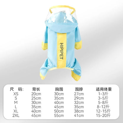 ペット用品 アニメ 防水 ペット用レインコート 四肢を完全に覆うレインコート 小型犬から中型犬まで 雨の日のお出かけ 犬の服 夏用