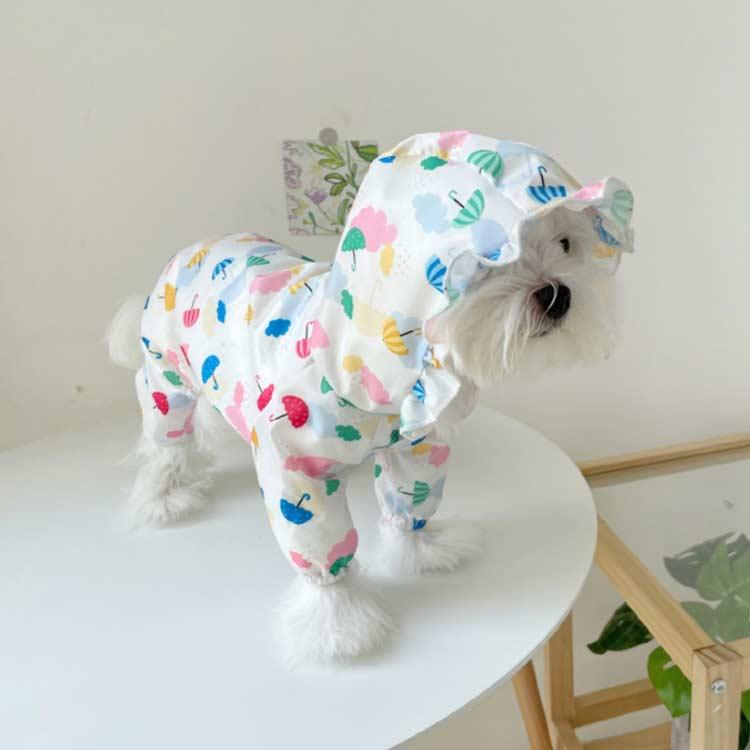 犬服 ドッグウエア 犬用 レインコート 雨具 小型犬 中型犬 レインウェア 帽子付き 可愛い ペット服 新作 トレンド 梅雨対策 レインポンチョ お散歩 お出かけ 雨具
