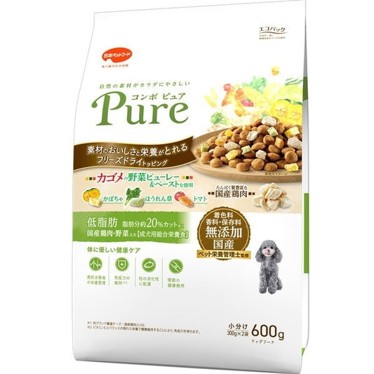 日本ペットフード コンボ ピュア ドッグ 低脂肪 600g