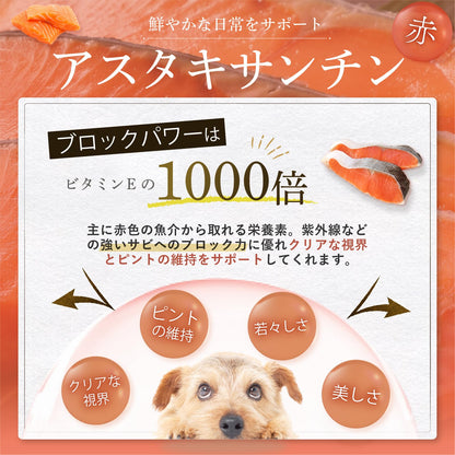 犬 サプリ シニア犬 目 瞳 頭 関節 獣医師大絶賛 国産 無添加 プロテオグリカン ルテイン フェルラ 酸 60粒