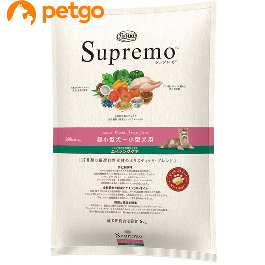 <a href="https://www.qoo10.jp/gmkt.inc/Search/brand.aspx?brandno=56208" target="_blank" class="title_brand" id="btn_brand" title="シュプレモ">シュプレモ</a>ニュートロ シュプレモ 超小型犬～小型犬用 エイジングケア犬用 6kg