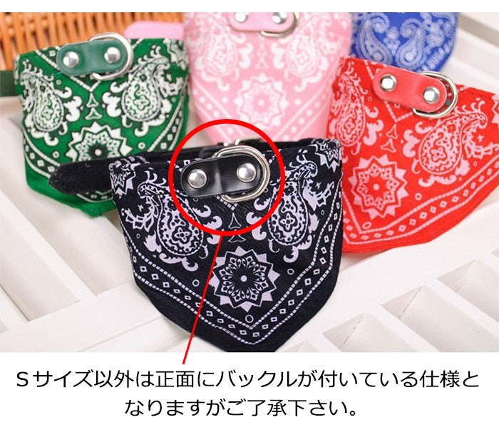 スタイル バンダナ ペット 服 犬 猫 首輪 ペットグッズ ベイズリー スカーフ キャット ドッグ