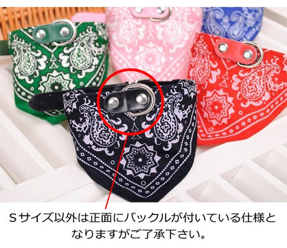 スタイル バンダナ ペット 服 犬 猫 首輪 ペットグッズ ベイズリー スカーフ キャット ドッグ