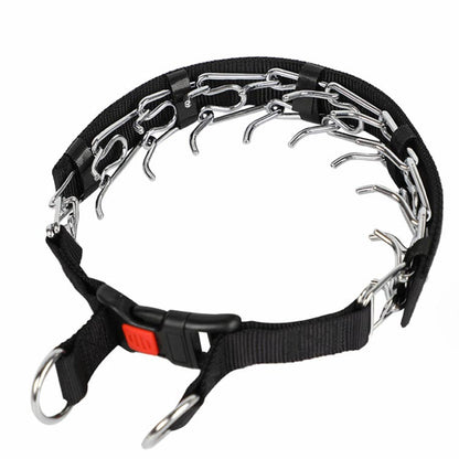 犬 首輪 訓練用 犬用プロングカラー ステンレス チェーン 引っ張り しつけ用 トレーニング 簡単装着 犬用スパイクピンチカラー 調節可能な犬用トレーニングカラー 犬用品 お散歩グッズ クイックリリー