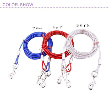 【今月限りのアクティビティ】【出荷が迅速である】切れないリード ステンレス 大型犬 チューブ 犬用リード 錆びにくく リード 中型犬 犬の散歩 ワイヤー入り 切れないリード ワイヤーリード ドッグリ