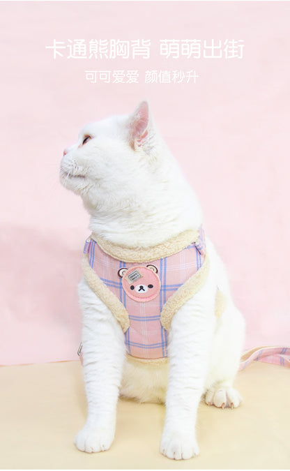 ハーネス 小型犬 ハーネスリードセット 中型犬 おしゃれ シンプル ペット用品 簡単装着 2点セット お出かけ 軽量 リーシュ 猫用 犬 胴輪 犬用ハーネス 犬用 134 リード ペットハーネス ネコ