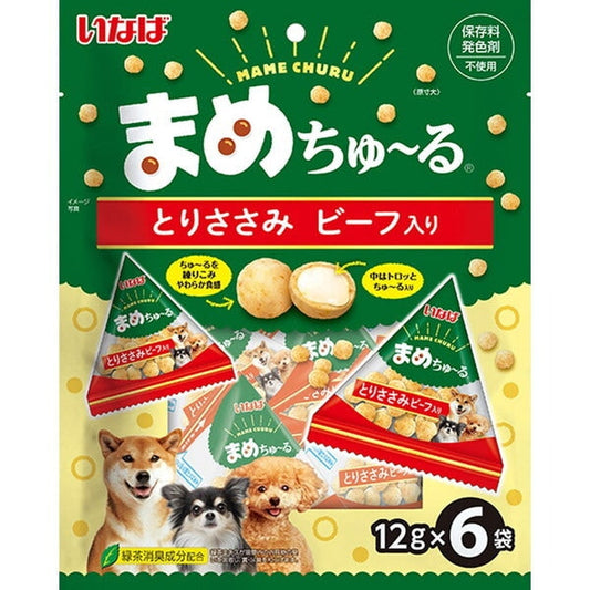 いなばペットフード">いなばペットフード</a>まめちゅ～る とりささみ ビーフ入り 12g×6袋