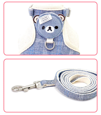 猫用 68 ペットハーネス 犬用ハーネス ネコ用ハーネス お散歩 犬 ハーネスリードセット シンプル ペット用品 ハーネス 小型犬 胴輪 お出かけ おしゃれ 中型犬 簡単装着 2点セット リーシュ 犬