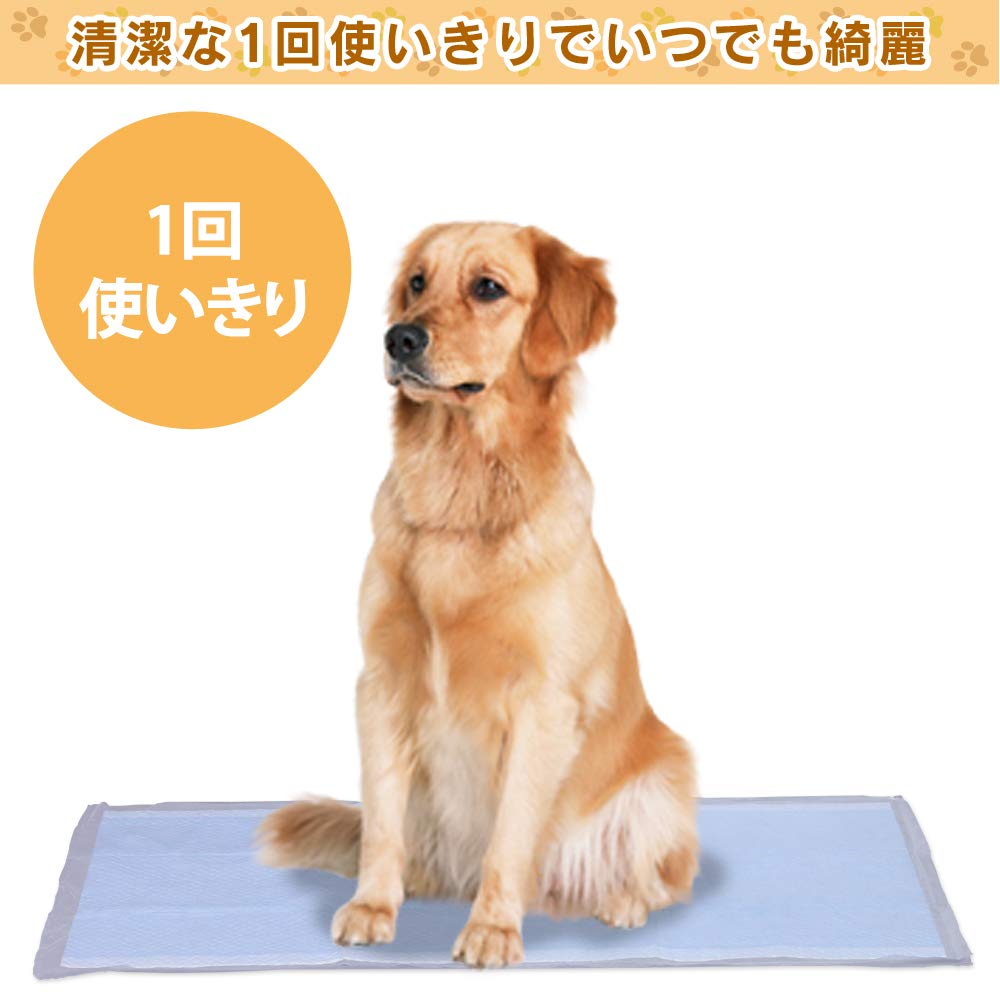 アイリスオーヤマ ペットシーツ 薄型 1回使い捨て 抗菌 消臭 中型犬・大型犬 ダブルワイド 200枚入 (ケース販売)