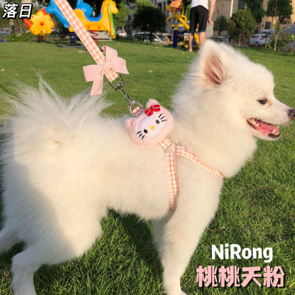 メガ割犬牽引ロープベスト式アニメ屋外散歩犬牽引ロープ小型中型犬犬チェーン犬ロープテディ博美973