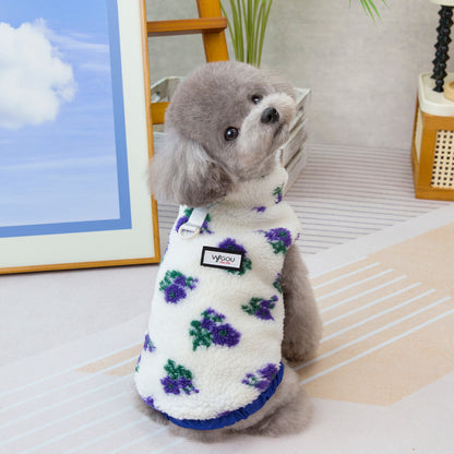 本日の限定商品犬の服ペットの服小型犬や猫が秋と冬に暖かく快適に着用することができますガーデンフラワーコートに代わって