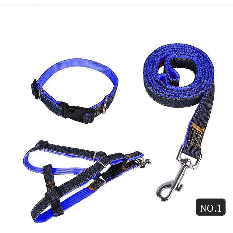 新商品プロモーション，数量限定 ペット用　犬用 ハーネスと首輪とリード ３点セット ベルト式ハーネス ストレス軽減 歩行補助 ハーネスと首輪はバックル開閉 簡単着脱 簡単サイペット用　犬用