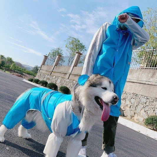 レインコート カバー 薄型 ペットとお揃いの服 中型犬/大型犬 ペアルック 飼い主とお揃い服 犬の服 犬とオーナーお揃い お散歩 雨具 梅雨対策