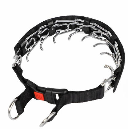 犬 首輪 訓練用 犬用プロングカラー ステンレス チェーン 引っ張り しつけ用 トレーニング 簡単装着 犬用スパイクピンチカラー 調節可能な犬用トレーニングカラー 犬用品 お散歩グッズ クイックリリー