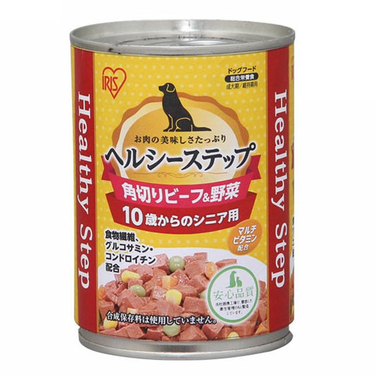 <a href="https://www.qoo10.jp/gmkt.inc/Search/brand.aspx?brandno=49458" target="_blank" class="title_brand" id="btn_brand" title="アイリスオーヤマ">アイリスオーヤマ</a>P-HLC-10KB ヘルシーステップ 10歳以上用 角切りビーフ&野菜 375g