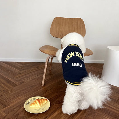 ペット服 犬の服 犬猫服 野球服 テディビーベア ヨークシャー 小中型犬 服 快適 ペット用品 犬用品 散歩 防寒 秋冬服