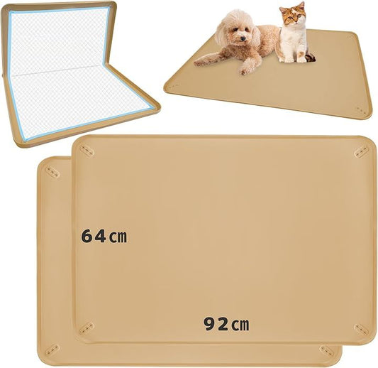 <a href="https://www.qoo10.jp/gmkt.inc/Search/brand.aspx?brandno=133932" target="_blank" class="title_brand" id="btn_brand" title="fabuon life">fabuon life</a>2025年新モデル 犬 猫 シリコン トイレ トレー ペットマット 食事マット お手入れ簡単 ワイド スーパーワイド(キャラメルブラウン, XL（92cmx64cm）x2枚セット)
