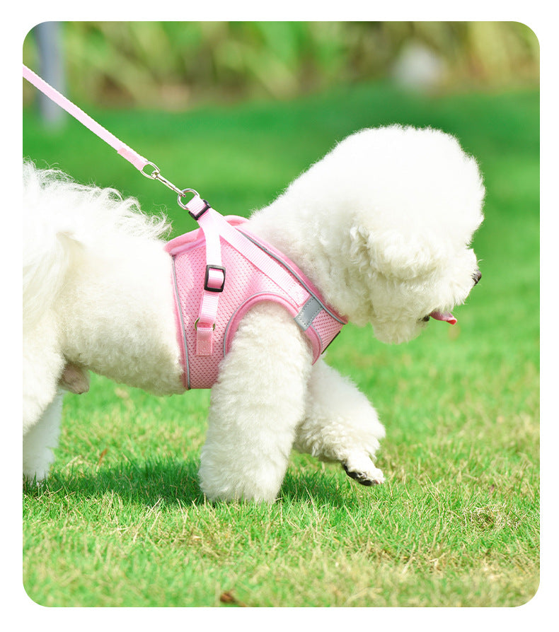 犬用 ハーネス リードセット 中型犬小型犬 脱げない 着せやすい おしゃれな犬ファッション ペット用品かわいい犬ベルト 17カラー選べる