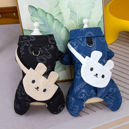 本日の限定商品犬の服 ペット服 小型犬 猫 新作 秋冬 暖かい 快適 カウボーイ 4本足 コットンコート