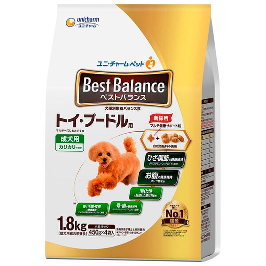 <a href="https://www.qoo10.jp/gmkt.inc/Search/brand.aspx?brandno=18151" target="_blank" class="title_brand" id="btn_brand" title="ユニ・チャーム">ユニ・チャーム</a>ベストバランス カリカリ仕立て トイプードル用 1.8kg