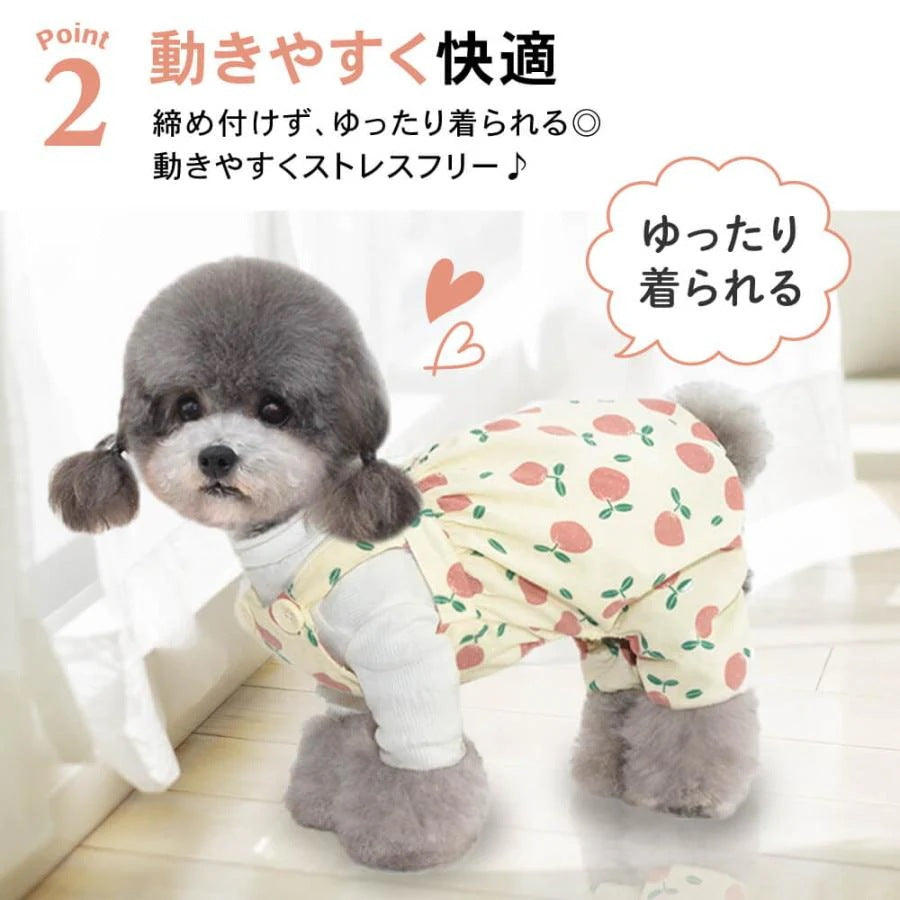 犬服 キャミソール ドッグウェア ワンピース サロペット 秋服 夏服 春服 かぼちゃパンツ カットソー ドッグウエア 犬の服 犬 服 フルーツ柄かぼちゃパンツ