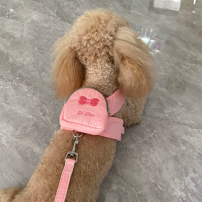かわいいペットの犬はバックパックから散歩に出かけます メガ割ワンピースパンツトートバッグ
