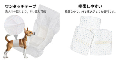 <a href="https://www.qoo10.jp/gmkt.inc/Search/brand.aspx?brandno=109151" target="_blank" class="title_brand" id="btn_brand" title="Honeycare">Honeycare</a>ペットの紙おむつ 男の子用 50枚入り 犬用 オムツ マナーウェア 犬用 高齢犬用 紙オムツ 犬 紙おむつ 旅行・介護・トレーニング対応 SSS/SS/S/M/Lサイズ選べる 使い捨て 清潔・快適設計