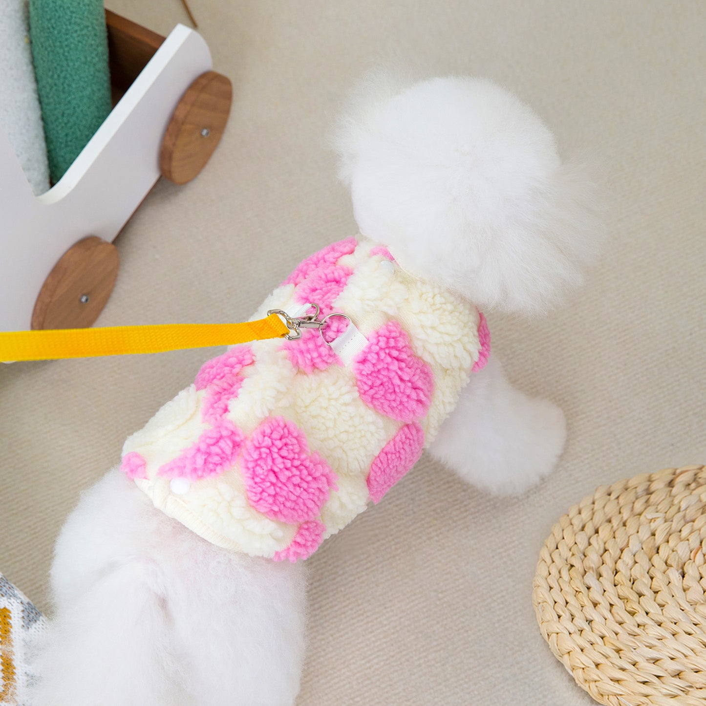 本日の限定商品犬の服猫小型犬ペット用品快適な暖かいテディ愛ハート二本足フリース
