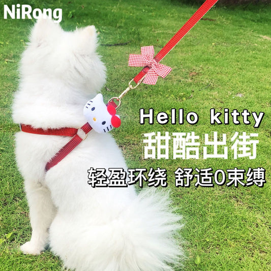 <a href="https://www.qoo10.jp/gmkt.inc/Search/brand.aspx?brandno=558" target="_blank" class="title_brand" id="btn_brand" title="サンリオ">サンリオ</a>サンリオ【極速出荷】【無料限定】犬牽引ロープ猫ロープかわいいベスト胸ストラップ犬ロープ犬チェーン脱出防止中小型犬