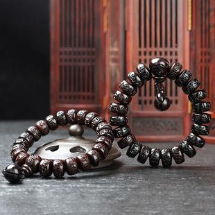 精品小叶紫檀文玩手串高密金星血檀108木质佛珠单圈工艺品批发