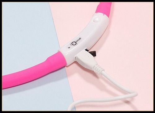 小型犬 プレゼントラッピング無料 犬 中型犬 シリコン 大型犬 防水 猫 LED 夜の散歩 首輪 取り外し可能 光る