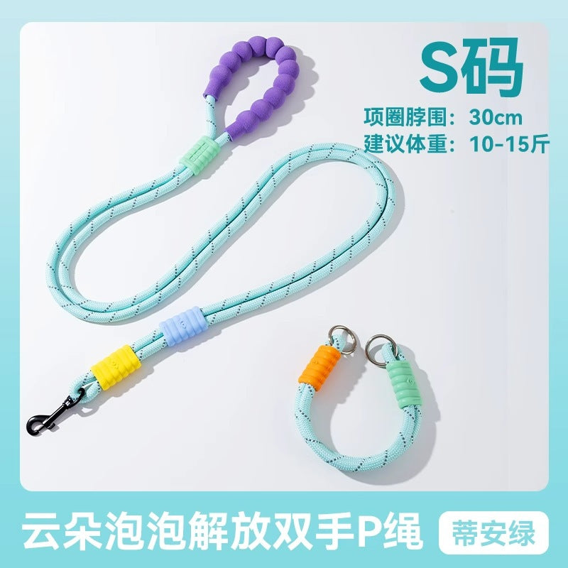 犬 リード ハーネス 紐 散歩紐 犬用デニムハーネス＆リード けん引ロープ ペット用品 s03