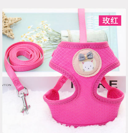 ハーネスリードセット 中型犬 胴輪 90 ハーネス 簡単装着 ペット用品 ネコ用ハーネス 犬 ペットハーネス お出かけ 犬用 犬用ハーネス おしゃれ リーシュ お散歩 小型犬 2点セット リード 猫用